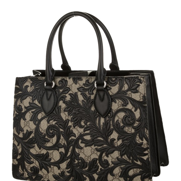 Gucci Arabesque Black GG Supreme Tote Handbag - Picture 5 of 5